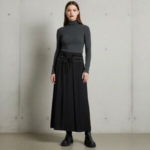 Beate Heymann Street Couture Layered Slip Maxi Skirt Size 8 Black Alt Edgy Goth